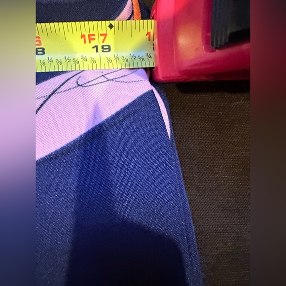 Julian Taylor Blue Floral Dress Cut Out Bow & Back Gold Zipper In Back SZ 12 - Picture 12 of 13